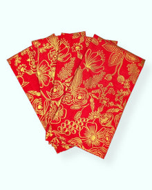  Set 4 servilletas Colette Rojo - 100% algodón
