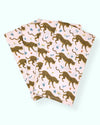Set 4 servilletas Jaguar Rosa - 100% algodón