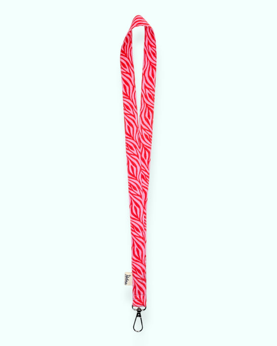 Lanyard Animal Print Cebra Fucsia
