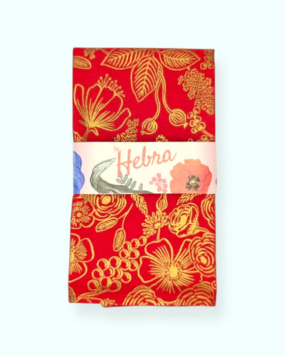 Set 4 servilletas Colette Rojo - 100% algodón