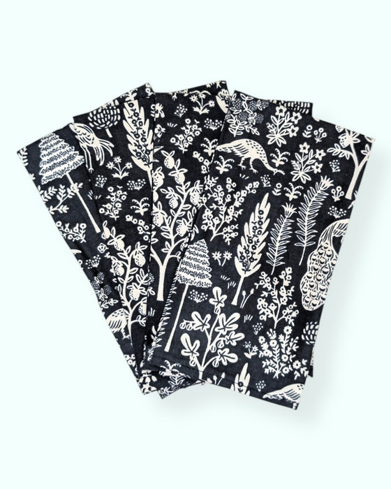 Set 4 servilletas Silhouette Black - 100% algodón