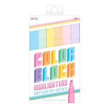  Destacadores Pasteles Color Block - Set de 6