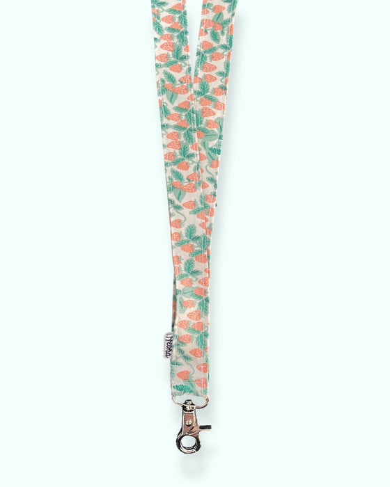 Lanyard Frutillitas en Rosa