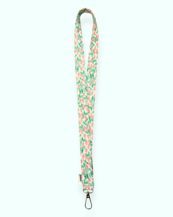 Lanyard Frutillitas en Rosa