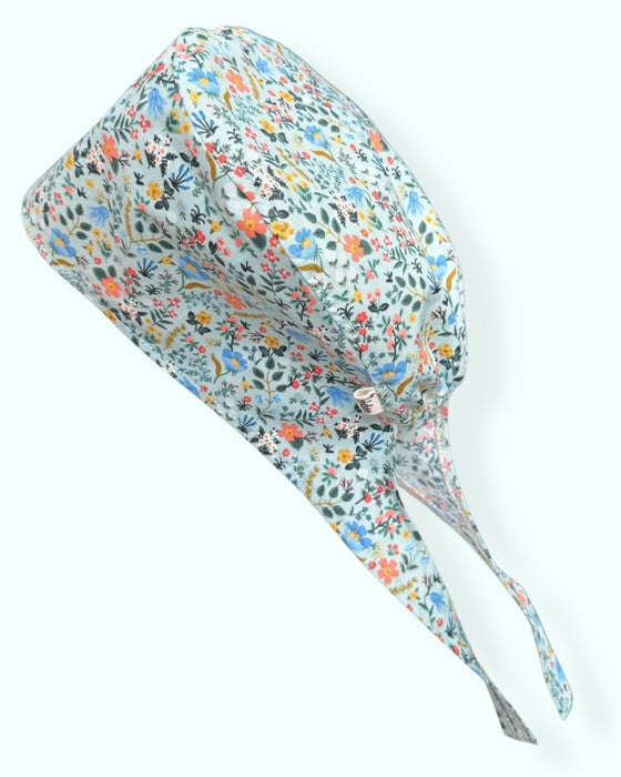 Gorro Clínico Botanical Celeste