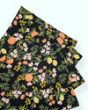 Set 4 Individuales Citrus Black