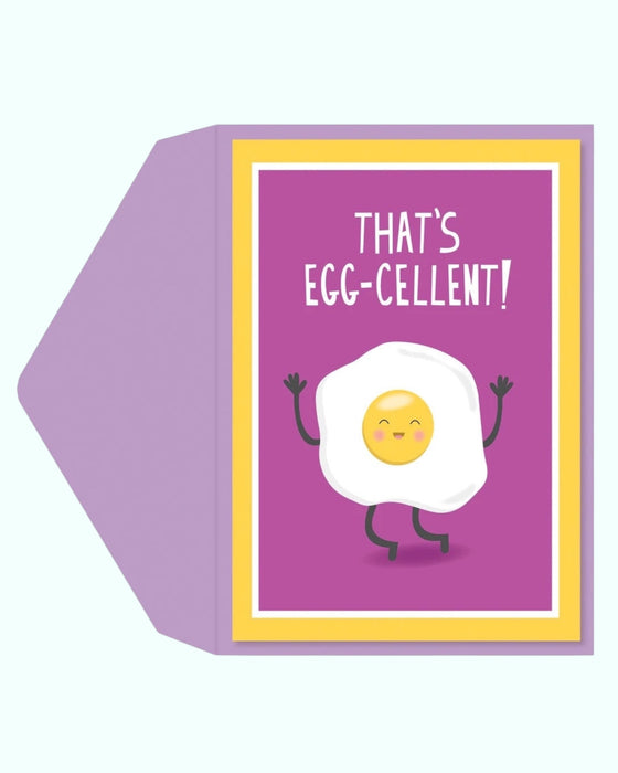 Tarjeta felicitaciones - Egg-cellent!