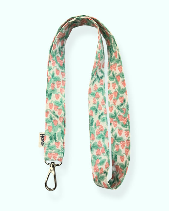 Lanyard Frutillitas en Rosa