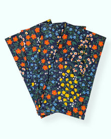  Set 4 servilletas Wildwood Garden Navy - 100% algodón