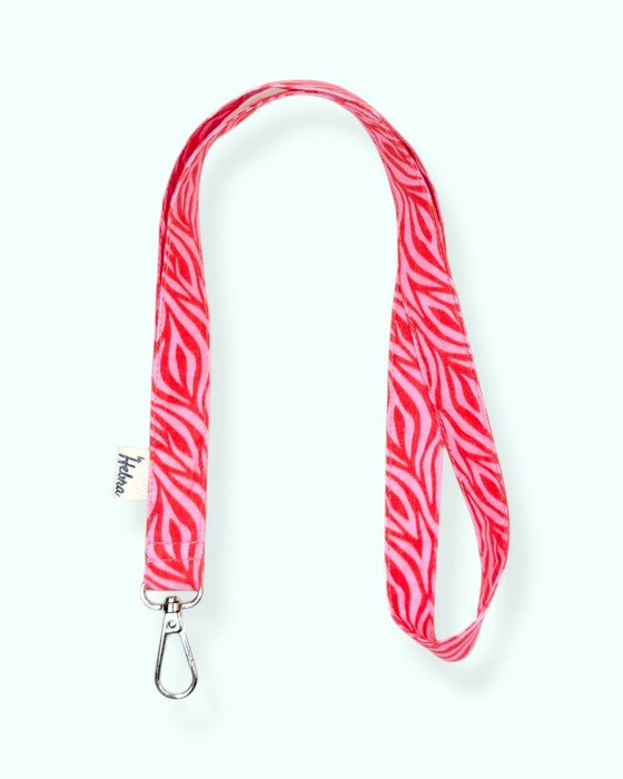 Lanyard Animal Print Cebra Fucsia