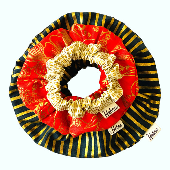 Set 3 scrunchies Dorados