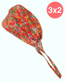 Gorro Clínico Jungla Rojo