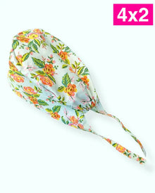  Gorro Clínico Peonías Turquesa