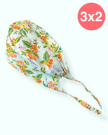  Gorro Clínico Peonías Turquesa