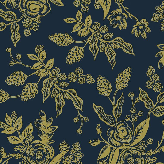 Set 4 servilletas Floral Navy 100% algodón