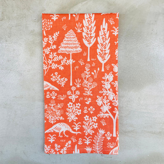 Set 4 servilletas Silhouette Naranjo 100% algodón