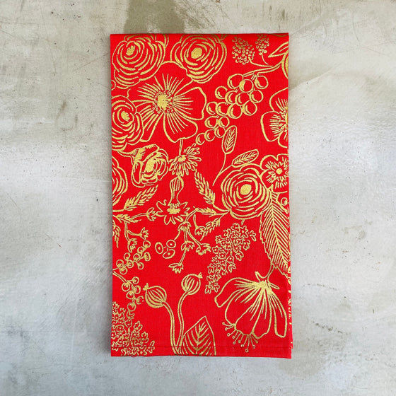 Set 4 servilletas Colette Rojo 100% algodón