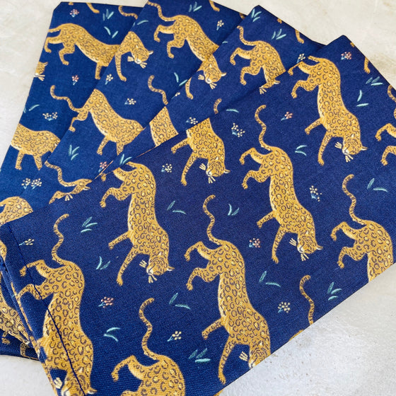 Set 4 servilletas Jaguar Navy 100% algodón