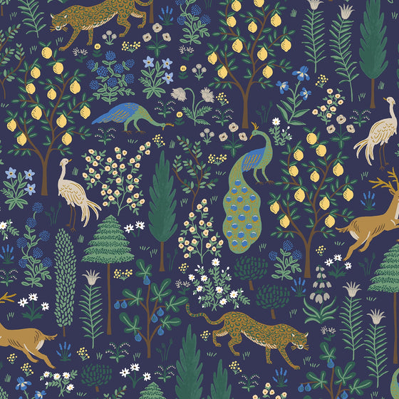 Set 4 servilletas Menagerie Navy 100% algodón