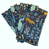 Set 4 servilletas Menagerie Black - 100% algodón