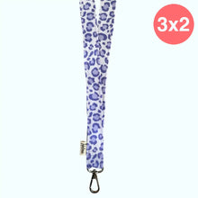  Lanyard Animal Print Blue