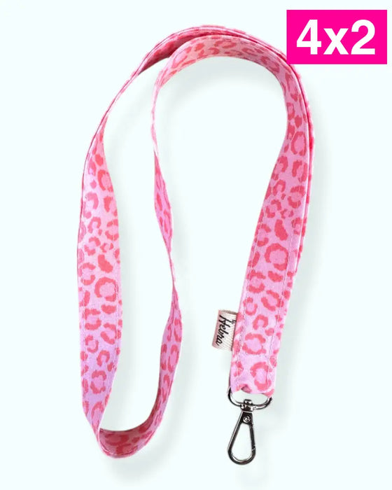 Lanyard Animal Print Pink