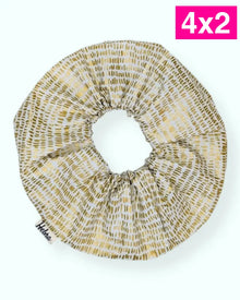  Scrunchie Destellos Crema XL