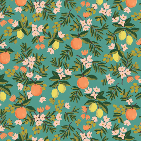 Set 4 servilletas Citrus Turquesa 100% algodón