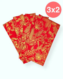 Set 4 servilletas Colette Rojo 100% algodón