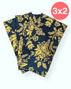 Set 4 servilletas Floral Navy 100% algodón