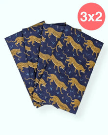  Set 4 servilletas Jaguar Navy 100% algodón