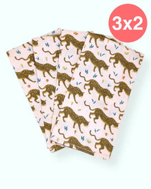  Set 4 servilletas Jaguar Rosa 100% algodón