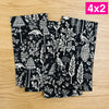 Set 4 servilletas Silhouette Black 100% algodón