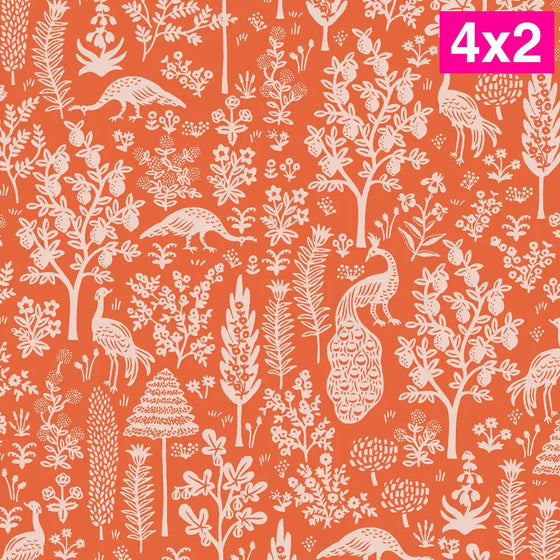 Set 4 servilletas Silhouette Naranjo 100% algodón