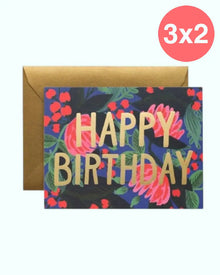  Tarjeta con sobre Happy Birthday Folio Dorado