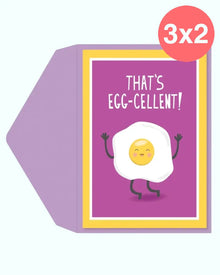  Tarjeta felicitaciones - Egg-cellent!