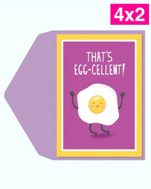  Tarjeta felicitaciones - Egg-cellent!