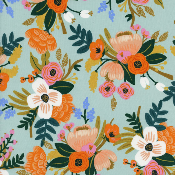Scrunchie Lively Floral Menta - Mediano