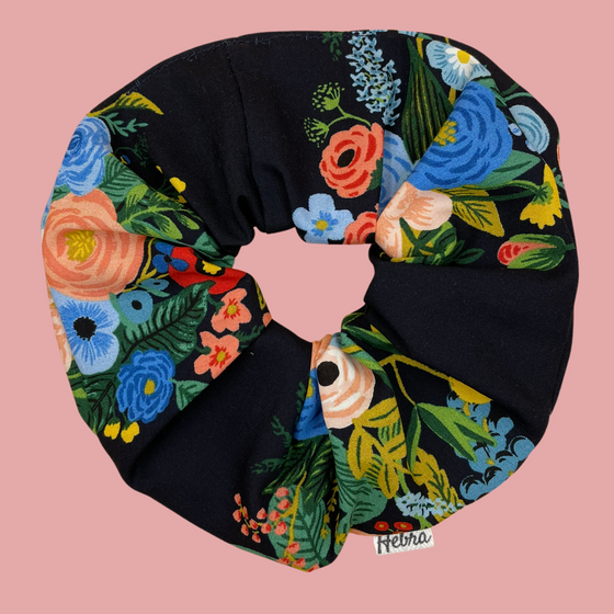 Scrunchie Jardín Navy - XL