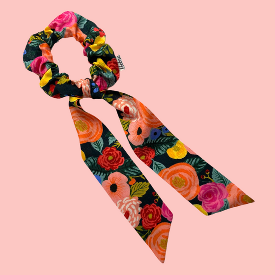 Scrunchie con lazo Julieta Navy