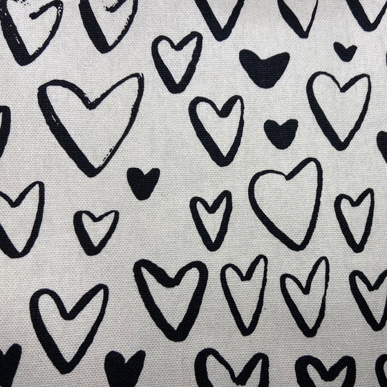 Scrunchie Corazones Crema - Mediano