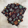 Set 4 servilletas Poli Black - 100% algodón