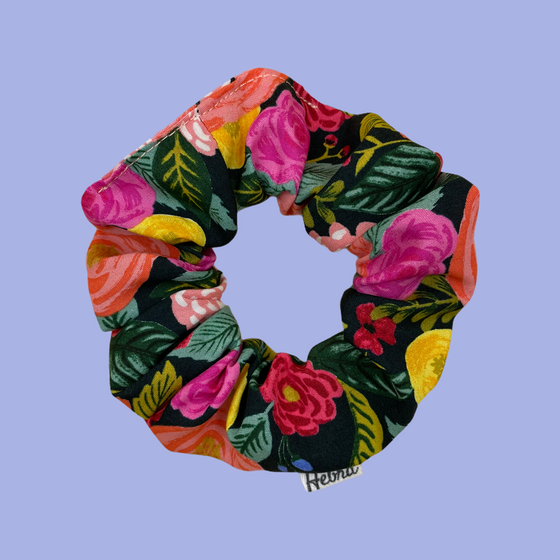 Scrunchie Julieta Navy - Mediano