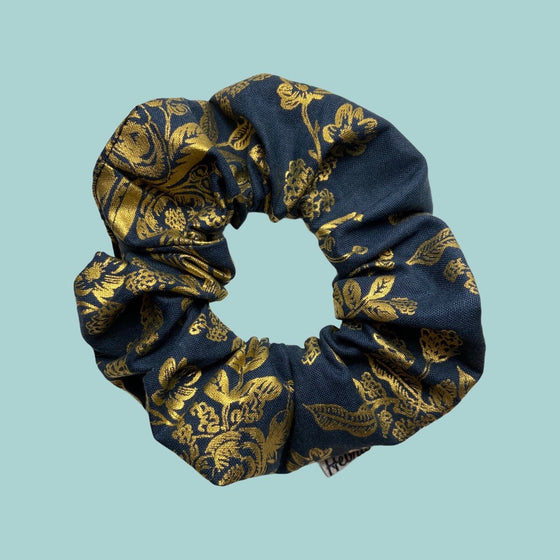 Scrunchie Floral Navy - Mediano