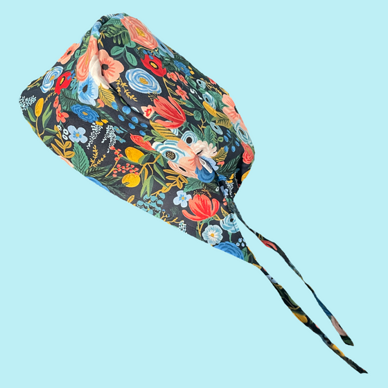 Gorro Clínico Garden Party Navy