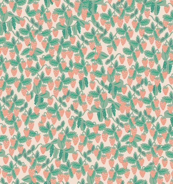 Scrunchie Frutillitas en Rosa - Mediano