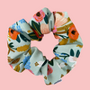 Scrunchie Lively Floral Menta - Mediano