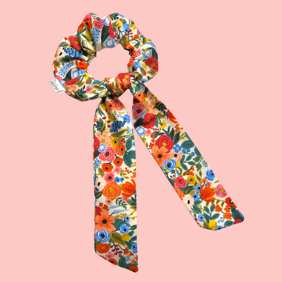Scrunchie con Lazo Garden Party Petit Rosa