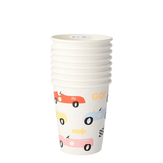 Vasos Autos de Carrera Meri Meri - 8 unidades
