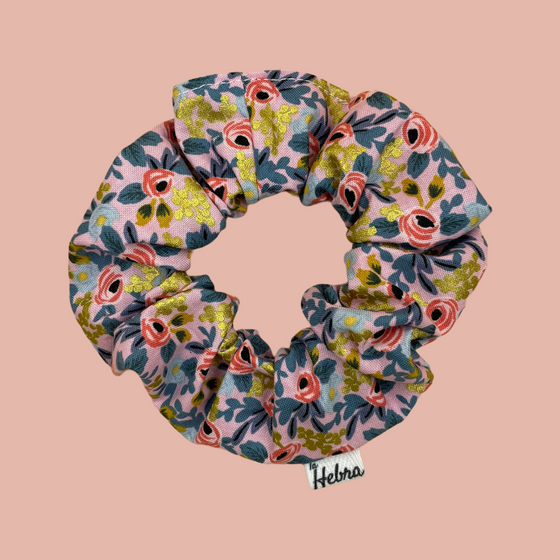 Scrunchie Rosa Dorado - Mediano